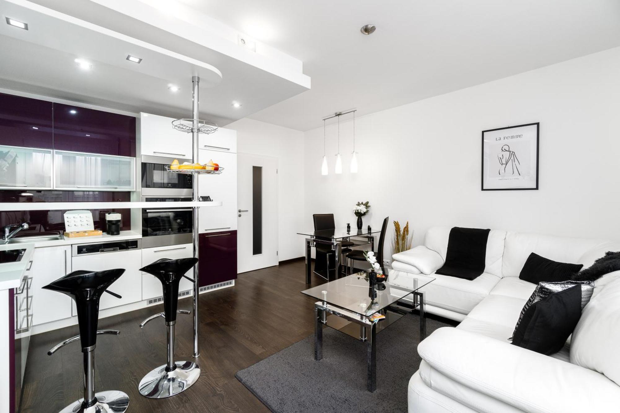 New Beautiful In The Center Of With Option Garage Parking Apartment *